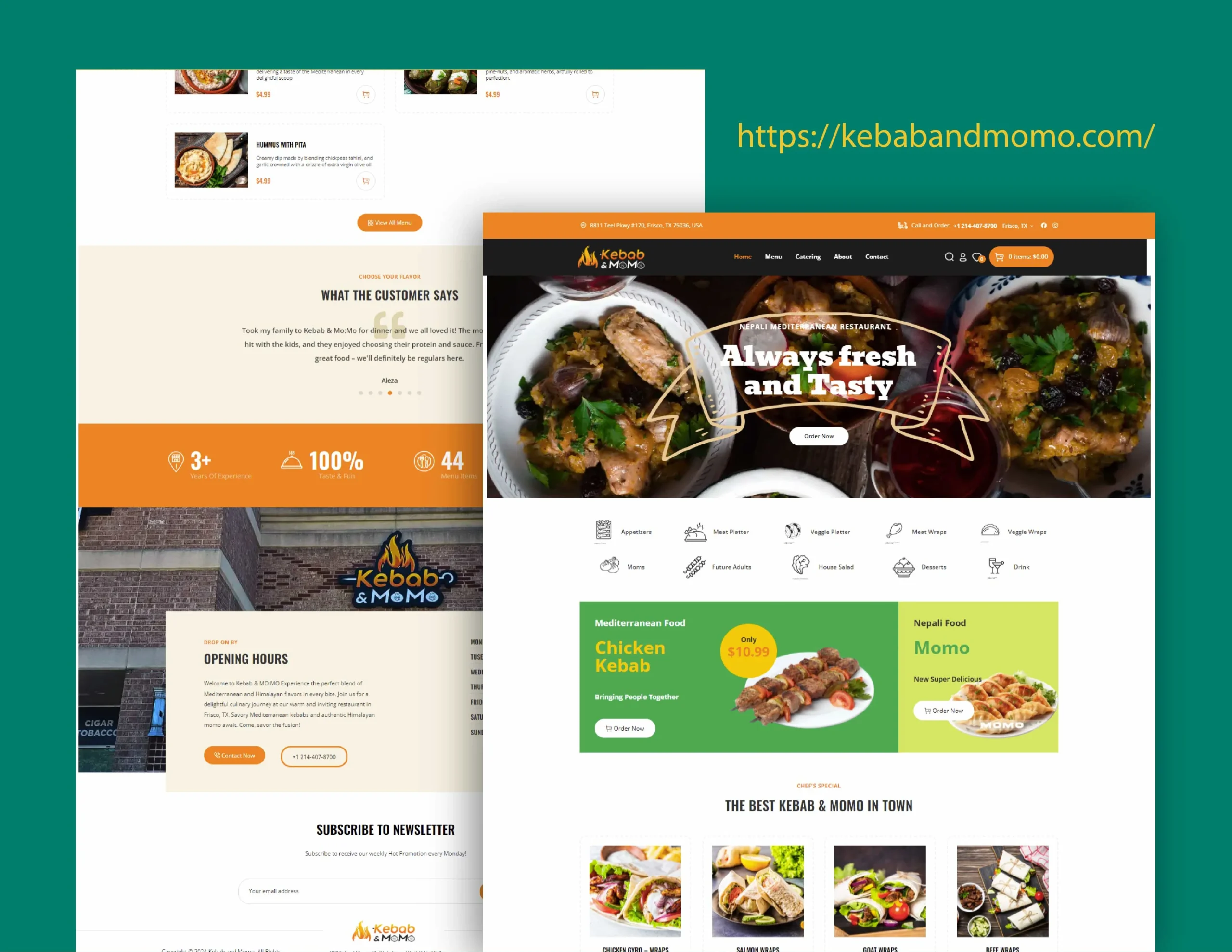 Kebab & Momo Restaurant WordPress Site