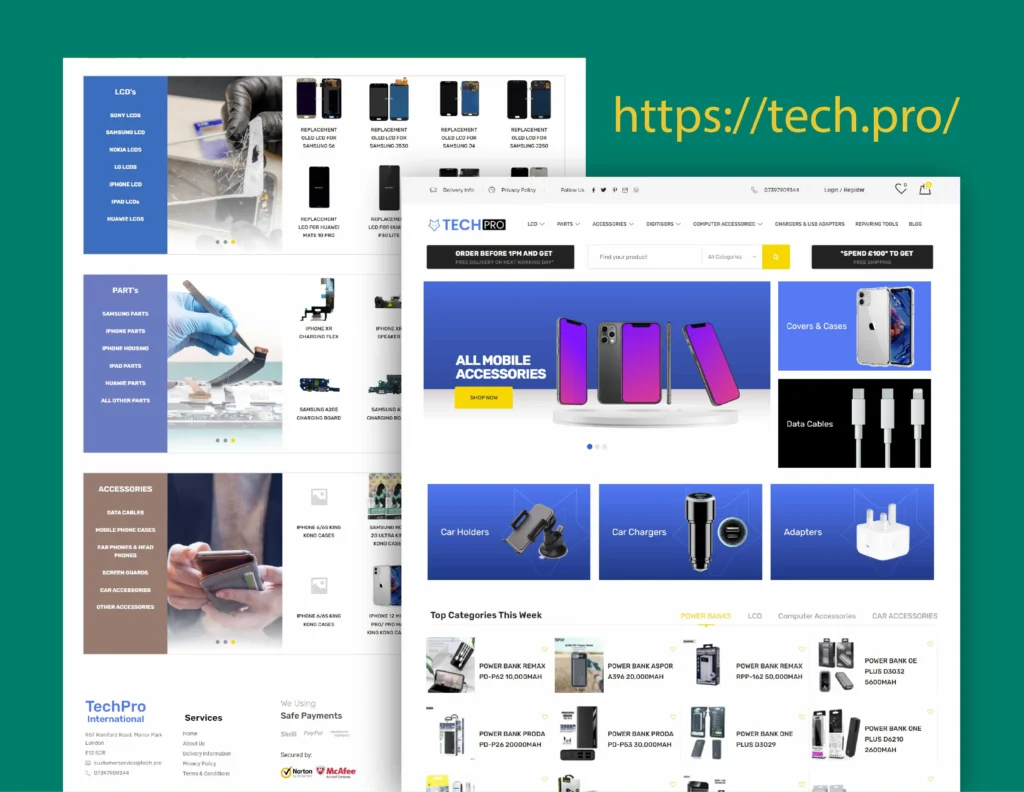 Tech.Pro Tech Accessories WordPress Online Store