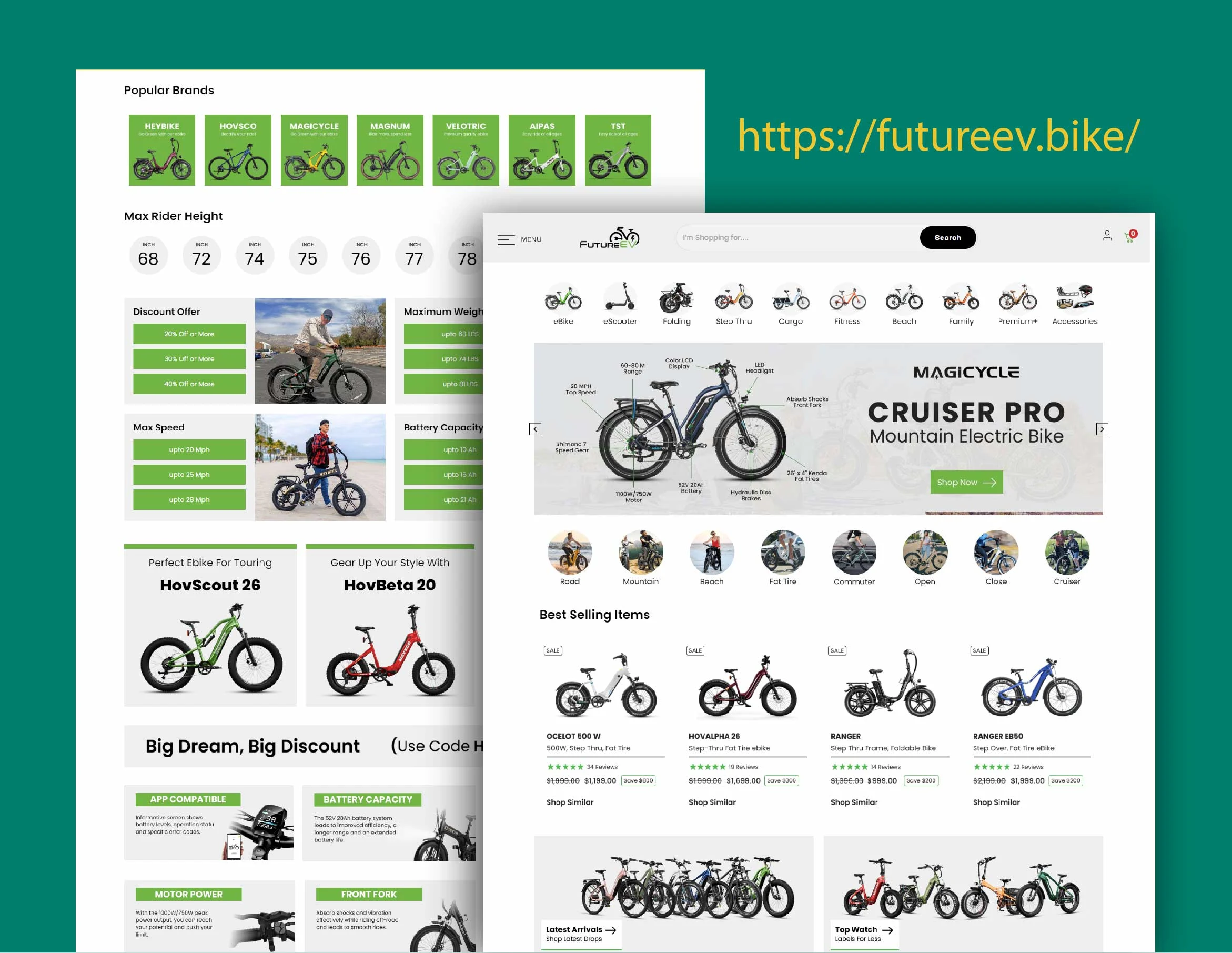 FutureEv Ebike WordPress WooCommerce Online Store